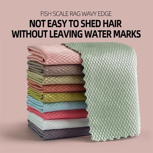 2022 Winter Best Saler Fish Scale Microfiber Polishing Cleaning Cloth
